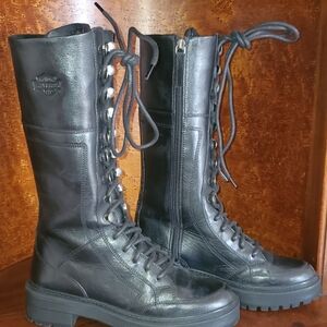 Harley-Davidson Black Lace Up Boots